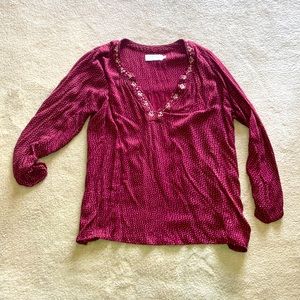 Velvet by Graham and Spencer V Neck Blouse